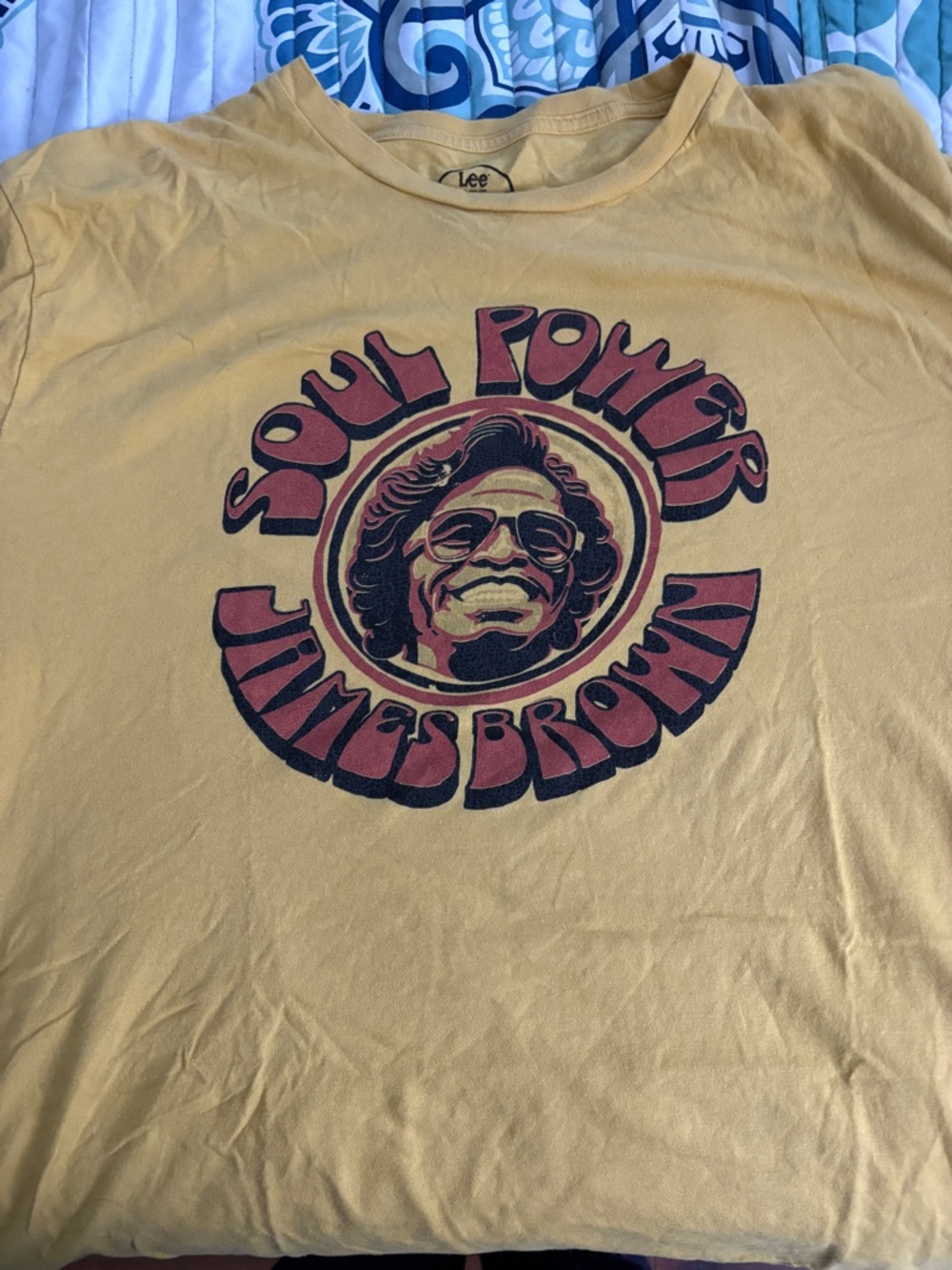 Lee Yellow Short-Sleeve 'Soul Power James Brown' Graphic Tee